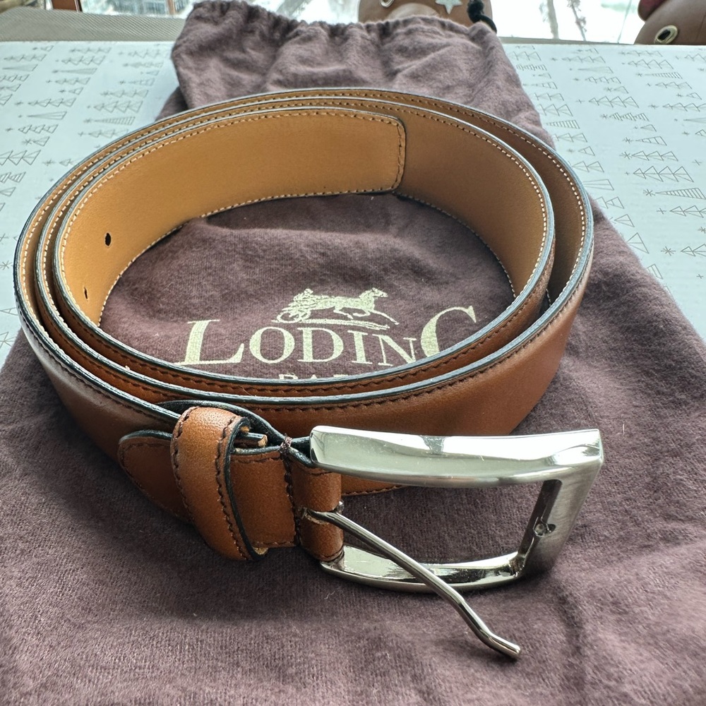 LodinG Paris Smooth Genuine Leather Men Belt